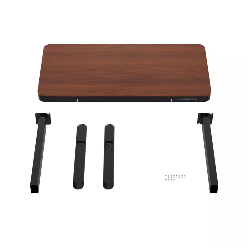 Galds ActiveJet ET119W-C elektriski regulējams augstumā 140x70 cm melns/valrieksta krāsā ar USB-A un USB-C pieslēgvietām