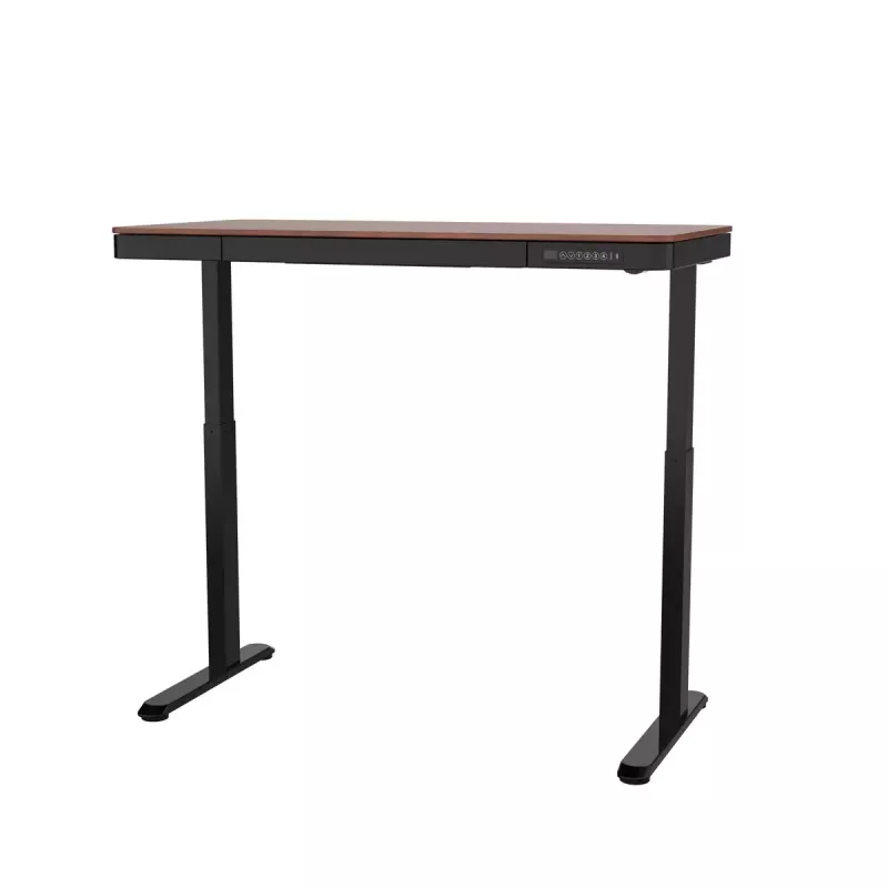 Galds ActiveJet ET119W-C elektriski regulējams augstumā 140x70 cm melns/valrieksta krāsā ar USB-A un USB-C pieslēgvietām