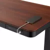 Galds ActiveJet ET119W-C elektriski regulējams augstumā 140x70 cm melns/valrieksta krāsā ar USB-A un USB-C pieslēgvietām