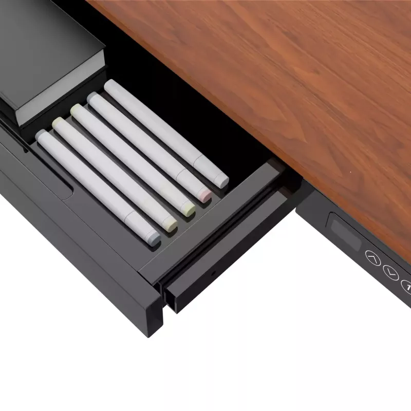 Galds ActiveJet ET119W-C elektriski regulējams augstumā 140x70 cm melns/valrieksta krāsā ar USB-A un USB-C pieslēgvietām