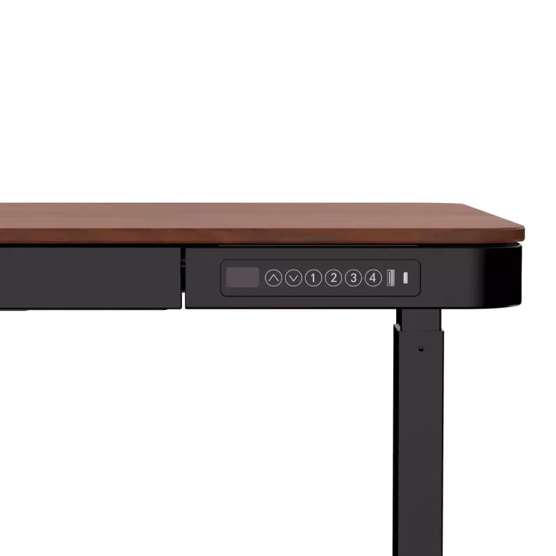 Galds ActiveJet ET119W-C elektriski regulējams augstumā 140x70 cm melns/valrieksta krāsā ar USB-A un USB-C pieslēgvietām