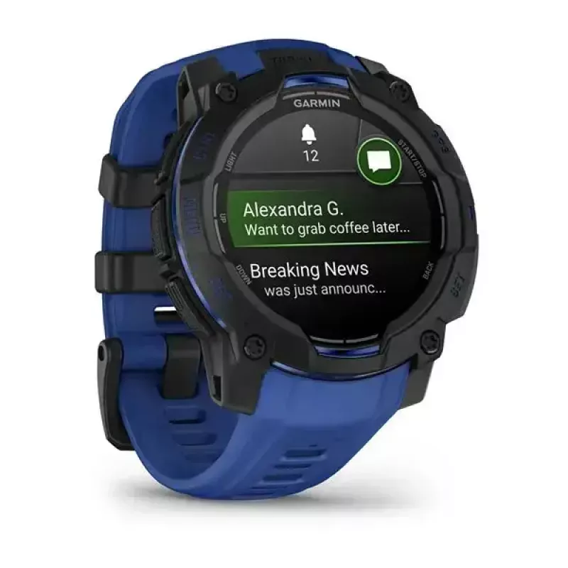 Smartwatch GARMIN Instinct 3 AMOLED 1,2 collas GPS, 45 mm korpuss, 390x390 displejs, 10 ATM, Li-Ion baterija
