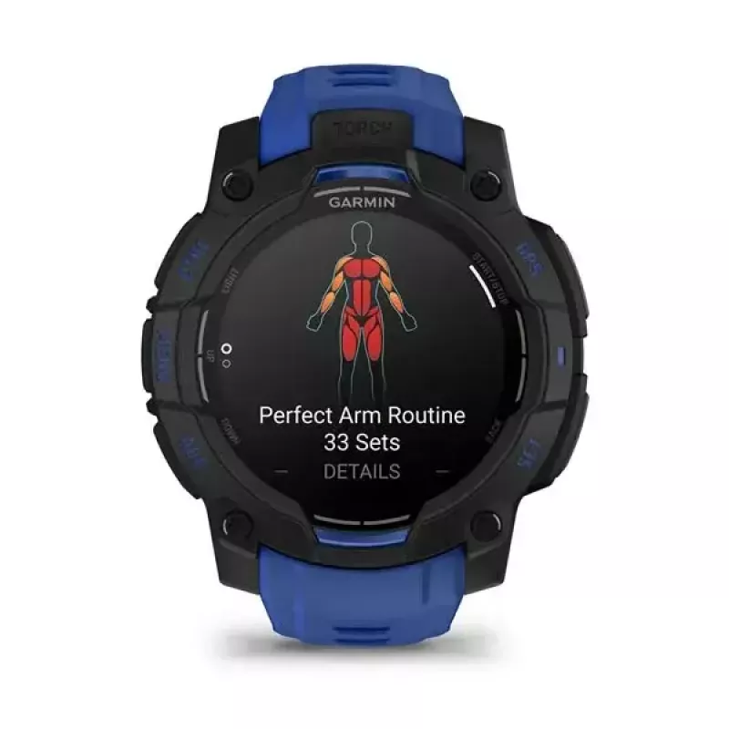 Smartwatch GARMIN Instinct 3 AMOLED 1,2 collas GPS, 45 mm korpuss, 390x390 displejs, 10 ATM, Li-Ion baterija