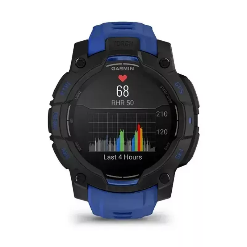 Smartwatch GARMIN Instinct 3 AMOLED 1,2 collas GPS, 45 mm korpuss, 390x390 displejs, 10 ATM, Li-Ion baterija