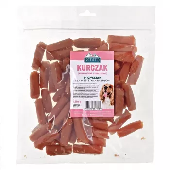 Suņu kārums PETITTO rīsu tūbiņas ar vistu 500 g