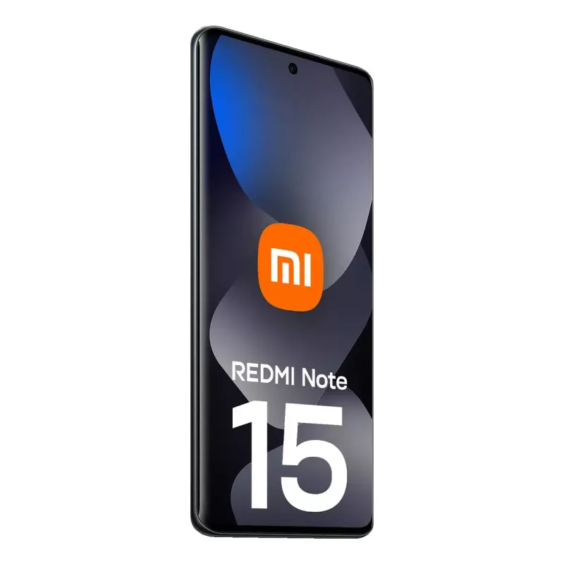 Viedtālrunis Xiaomi Redmi Note 15 — 6,77 collu AMOLED, 8 GB RAM, 128 GB, 6000 mAh, 108 MP, melns