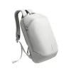 Mugursoma XDDESIGN Air P706.3219 — Pelēka, 15 L, klēpjdatora nodalījums līdz 15,6 collām, bloķējams galvenais slīdnis