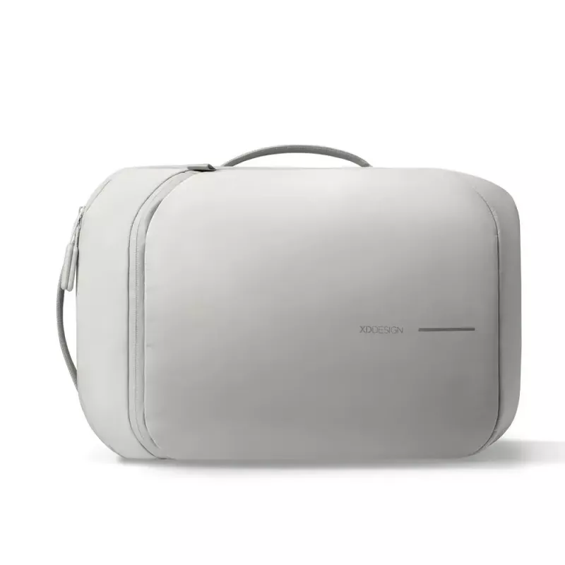 Mugursoma XDDESIGN Air P706.3219 — Pelēka, 15 L, klēpjdatora nodalījums līdz 15,6 collām, bloķējams galvenais slīdnis