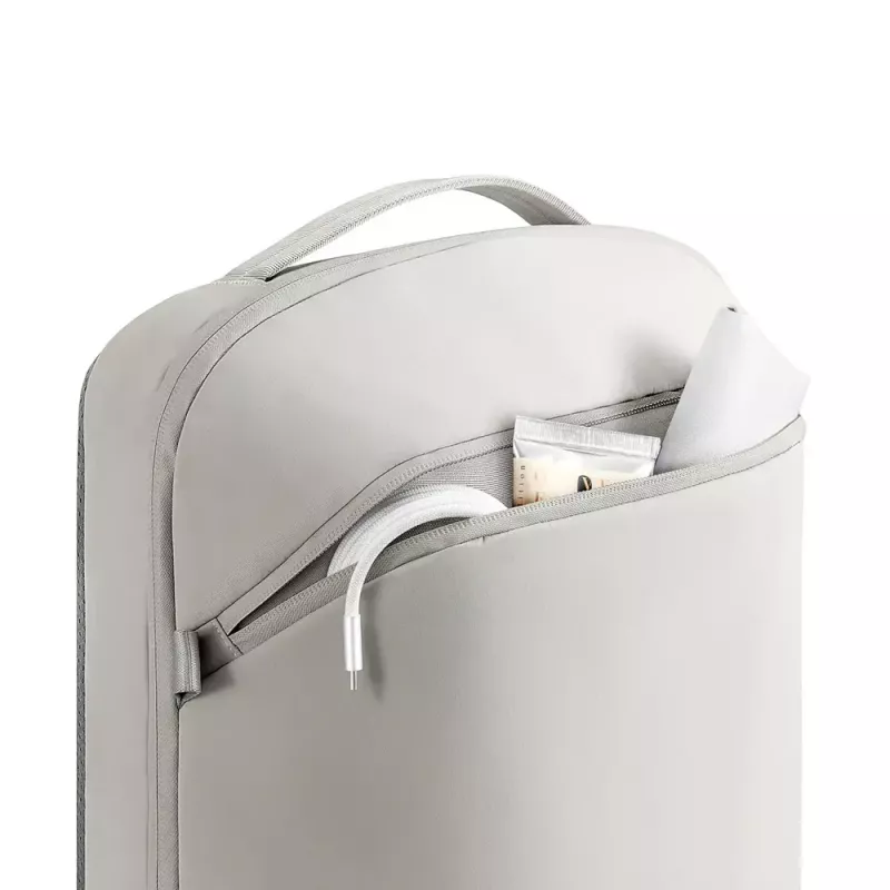 Mugursoma XDDESIGN Air P706.3219 — Pelēka, 15 L, klēpjdatora nodalījums līdz 15,6 collām, bloķējams galvenais slīdnis