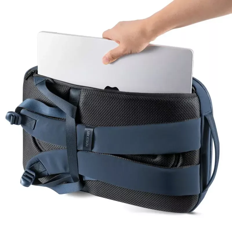 Mugursoma XDDESIGN Air Backpack NAVY P706.3225 — 15 L, piemērota līdz 15.6 collām (39.6 cm), bloķējams galvenais rāvējslēdzējs