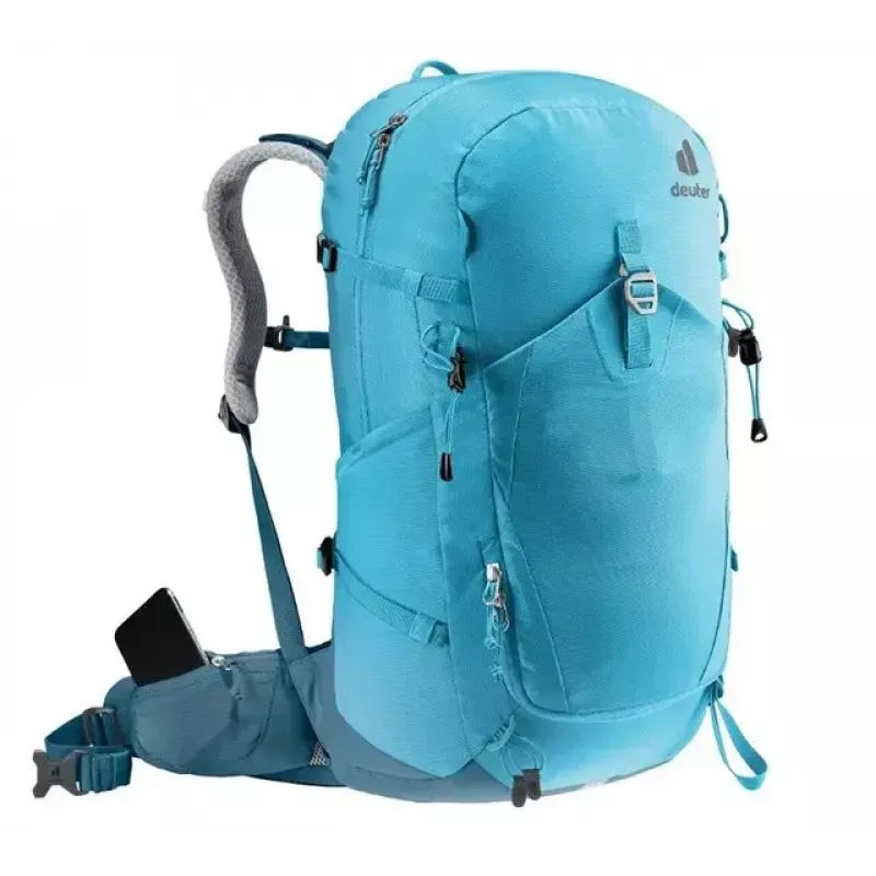 Mugursoma DEUTER Trail PRO 31 SL — sieviešu pārgājienu soma, 31 L, viegla, izturīga, zila