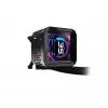 Šķidruma dzesēšanas komplekts ASRock Phantom Gaming 360 LCD — 120 mm ventilatori, LGA1700/AM5/AM4, melns