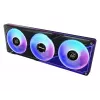 Šķidruma dzesēšanas komplekts ASRock Phantom Gaming 360 LCD — 120 mm ventilatori, LGA1700/AM5/AM4, melns