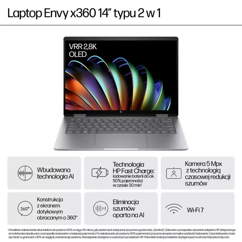 Klēpjdators HP ENVY x360 14 collas Ryzen 7 8840HS 16GB 512GB Win11Home