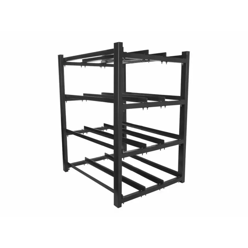 Bateriju statīvs LANBERG OR01-830650-304-BK — 830×650 mm, 3 rindas, 4 līmeņi