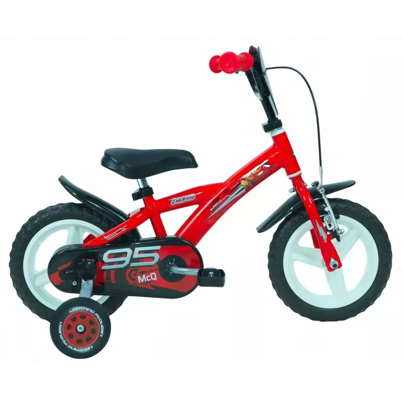 Bērnu velosipēds HUFFY Cars 12 collas — 12 collu ritenis, viens ātrums, iekļauti treniņriteņi