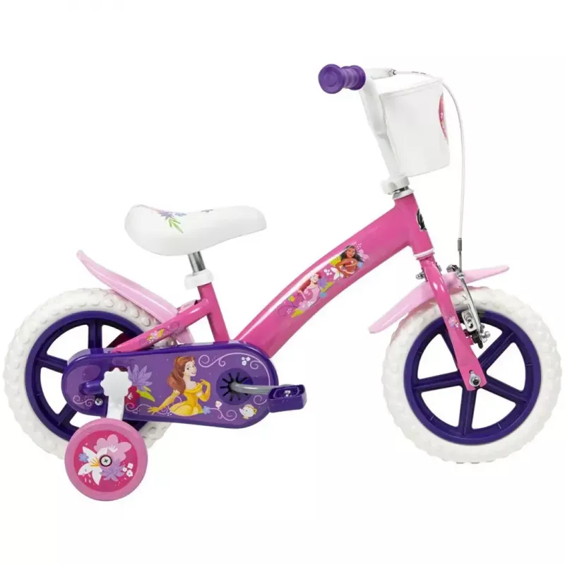 Bērnu velosipēds HUFFY Disney PRINCESS 12 collas — 12 collu riteņi, viena ātruma, mācību ritenīši iekļauti