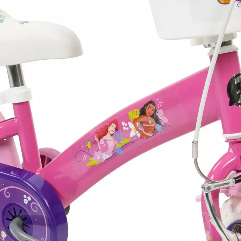 Bērnu velosipēds HUFFY Disney PRINCESS 12 collas — 12 collu riteņi, viena ātruma, mācību ritenīši iekļauti