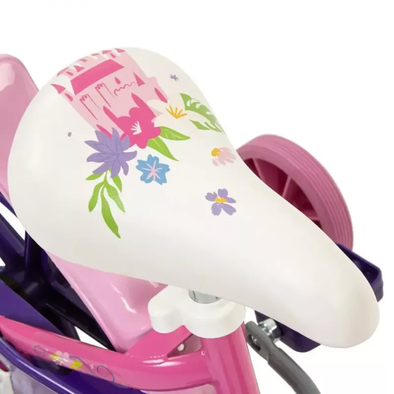 Bērnu velosipēds HUFFY Disney PRINCESS 12 collas — 12 collu riteņi, viena ātruma, mācību ritenīši iekļauti