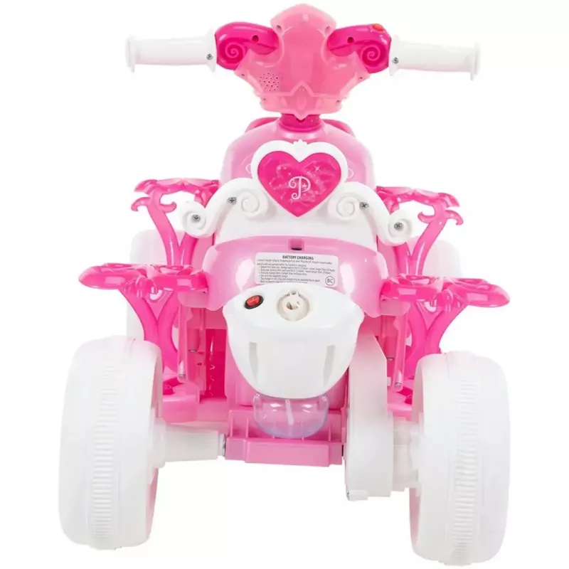 Bērnu elektriskais braucamais kvadracikls HUFFY 19055W 6V baterija rozā