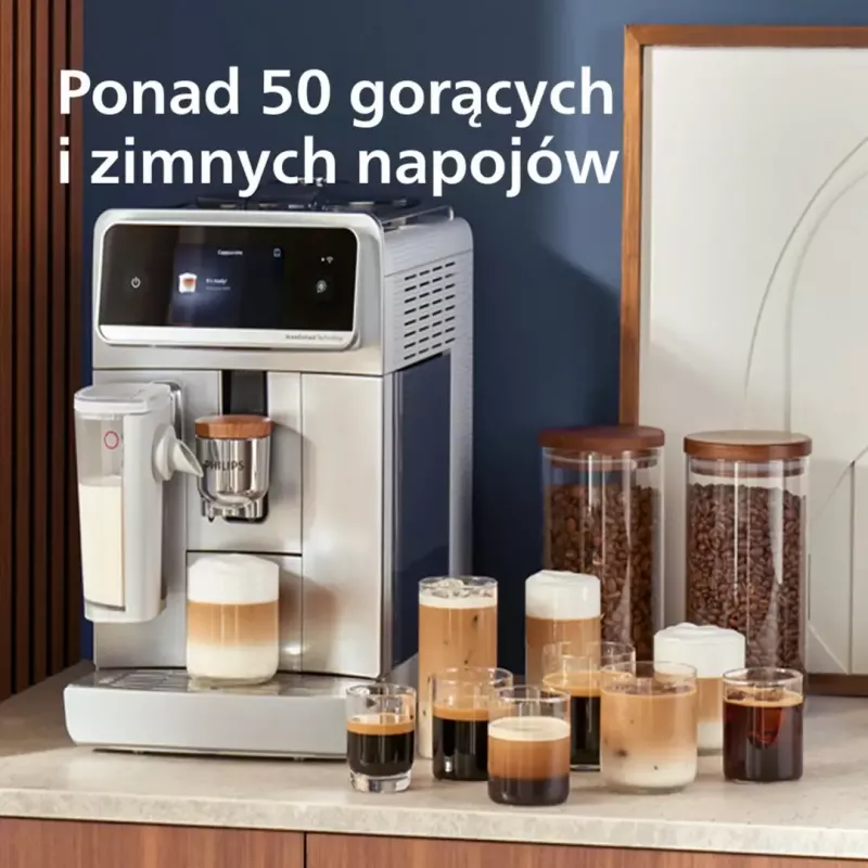 Kafijas automāts Philips Series 8000 Café Aromis EP8757/20, sudraba, 1500 W