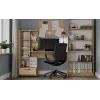 Galda un grāmatu skapja komplekts top e shop COSMO Oak Artisan — Darba virsma 115×50 cm, Platums 1430 mm, Augstums 1400 mm, Dziļums 500 mm, 1 atvilktne