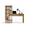 Galda un grāmatu skapja komplekts top e shop COSMO Oak Artisan — Darba virsma 115×50 cm, Platums 1430 mm, Augstums 1400 mm, Dziļums 500 mm, 1 atvilktne