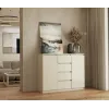 Kumode ar 2 durvīm un 4 atvilktnēm TOP E SHOP M-MP-K-MAL-2D4S/120-KASZ, kašmira, 120×40×97 cm, skaidu plātne