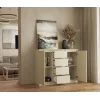 Kumode ar 2 durvīm un 4 atvilktnēm TOP E SHOP M-MP-K-MAL-2D4S/120-KASZ, kašmira, 120×40×97 cm, skaidu plātne