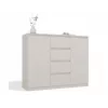Kumode ar 2 durvīm un 4 atvilktnēm TOP E SHOP M-MP-K-MAL-2D4S/120-KASZ, kašmira, 120×40×97 cm, skaidu plātne