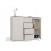 Kumode ar 2 durvīm un 4 atvilktnēm TOP E SHOP M-MP-K-MAL-2D4S/120-KASZ, kašmira, 120×40×97 cm, skaidu plātne