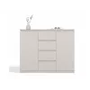 Kumode ar 2 durvīm un 4 atvilktnēm TOP E SHOP M-MP-K-MAL-2D4S/120-KASZ, kašmira, 120×40×97 cm, skaidu plātne