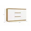 Kumode top e shop ARTISAN ar 2 durvīm un 3 atvilktnēm, 1200×400×750 mm, balta, skaidu plātne