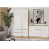 Kumode top e shop ARTISAN ar 2 durvīm un 3 atvilktnēm, 1200×400×750 mm, balta, skaidu plātne