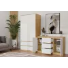 Kumode top e shop ARTISAN ar 2 durvīm un 3 atvilktnēm, 1200×400×750 mm, balta, skaidu plātne
