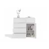 Kumode top e shop MALWA 1D5S, 5 atvilktnes, 1 veramas durvis, balta, 1000×400×930 mm, skaidu plāksne