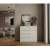 Kumode top e shop MALWA 1D5S, 5 atvilktnes, 1 veramas durvis, balta, 1000×400×930 mm, skaidu plāksne