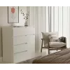 Kumode top e shop MALWA 1D5S, 5 atvilktnes, 1 veramas durvis, balta, 1000×400×930 mm, skaidu plāksne