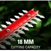 Bezvadu zāles šķēres GreenWorks 1600607VA — 12 cm nerūsējošā tērauda asmens, 24 V Li‑Ion 2 Ah