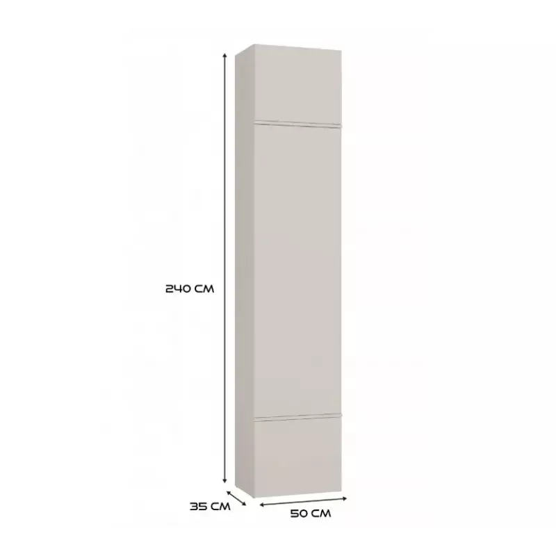 Top e shop HAGA Cashmere garderobe 3-durvju, 2380×500×350 mm, skaidu plātne, brīvi stāvoša