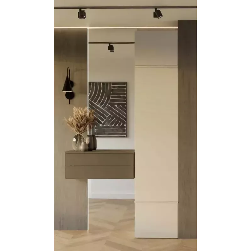 Top e shop HAGA Cashmere garderobe 3-durvju, 2380×500×350 mm, skaidu plātne, brīvi stāvoša