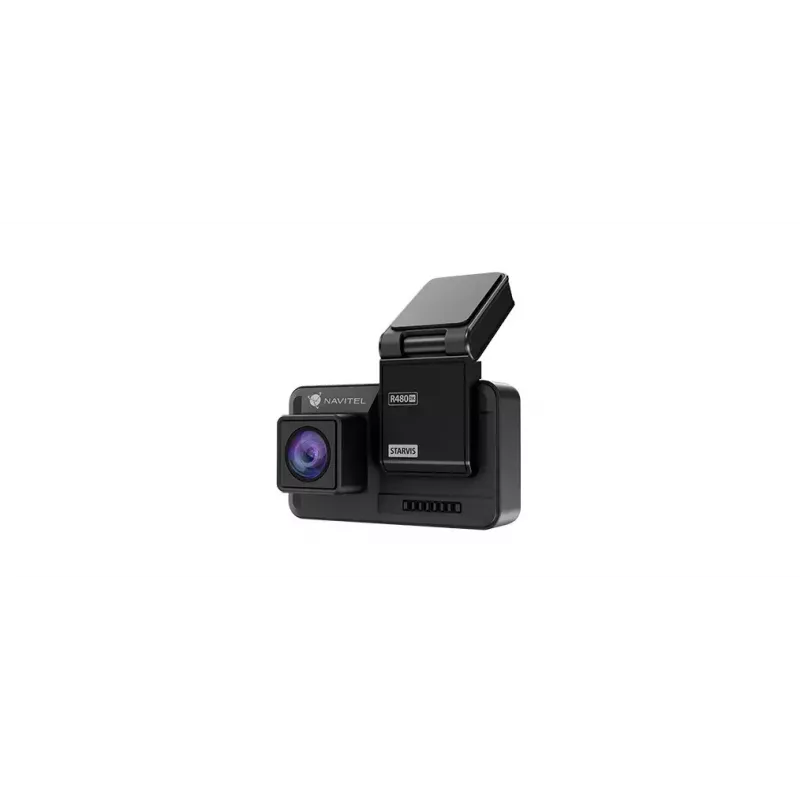 Dashcam Navitel R480 2K, divu kameru, Quad HD 2560×1440, 160° platleņķa, 2 collu IPS, MicroSD līdz 256GB, uzlādējama baterija, melna
