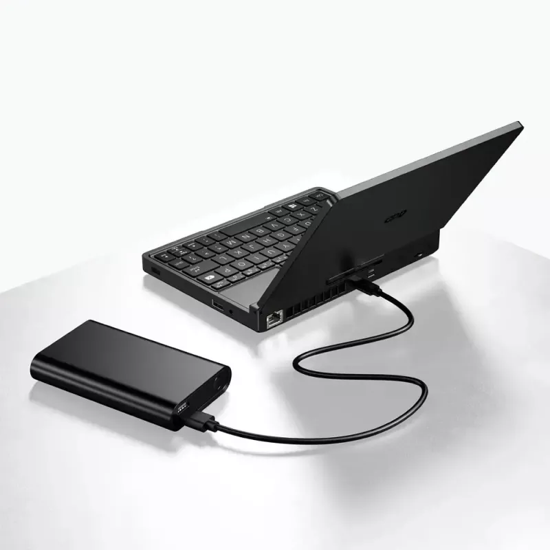 GPD Pocket 4 klēpjdators — AMD Ryzen 7 8840U, 8 collu WQXGA 2560×1600 144Hz skārienjūtīgs, 16GB DDR5, 1TB NVMe, Radeon 780M, Windows 11, LAN, pirkstu nospiedumu lasītājs, grafīts