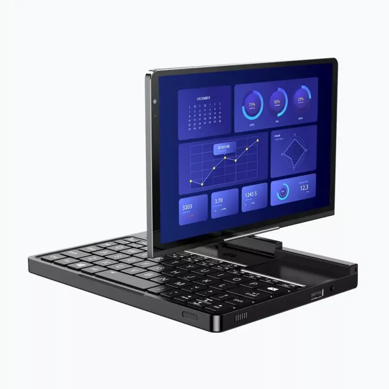 GPD Pocket 4 klēpjdators — AMD Ryzen 7 8840U, 8 collu WQXGA 2560×1600 144Hz skārienjūtīgs, 16GB DDR5, 1TB NVMe, Radeon 780M, Windows 11, LAN, pirkstu nospiedumu lasītājs, grafīts