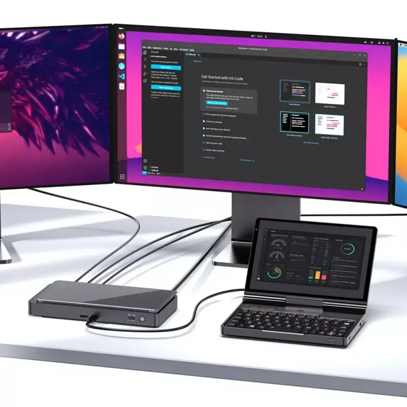 GPD Pocket 4 klēpjdators — AMD Ryzen 7 8840U, 8 collu WQXGA 2560×1600 144Hz skārienjūtīgs, 16GB DDR5, 1TB NVMe, Radeon 780M, Windows 11, LAN, pirkstu nospiedumu lasītājs, grafīts