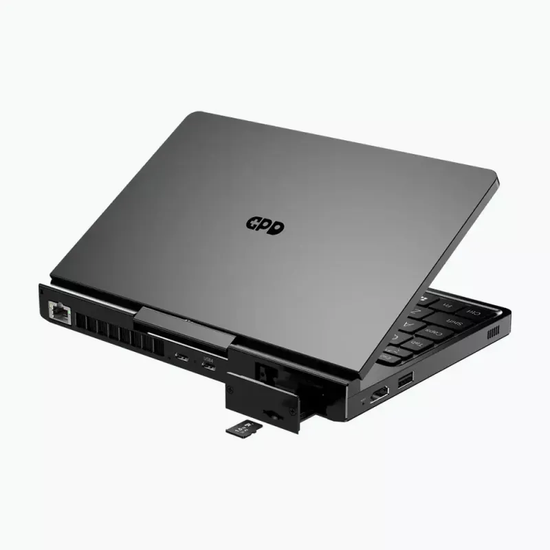 GPD Pocket 4 klēpjdators — AMD Ryzen 7 8840U, 8 collu WQXGA 2560×1600 144Hz skārienjūtīgs, 16GB DDR5, 1TB NVMe, Radeon 780M, Windows 11, LAN, pirkstu nospiedumu lasītājs, grafīts