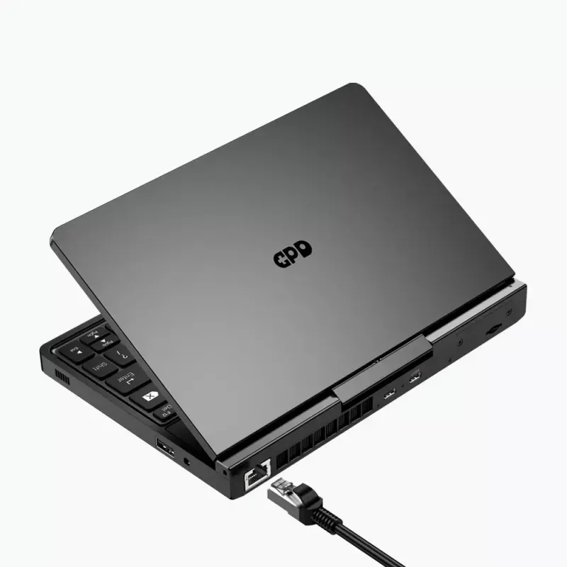 GPD Pocket 4 klēpjdators — AMD Ryzen 7 8840U, 8 collu WQXGA 2560×1600 144Hz skārienjūtīgs, 16GB DDR5, 1TB NVMe, Radeon 780M, Windows 11, LAN, pirkstu nospiedumu lasītājs, grafīts