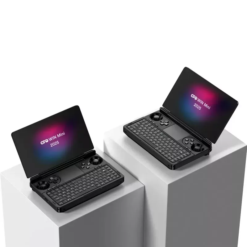 Klēpjdators GPD WinMini HX370 — 7 collu FHD 120Hz skārienjūtīgs, AMD Ryzen AI 9 HX370, 32GB DDR5, 2TB NVMe, Radeon 890M, Win 11, melns
