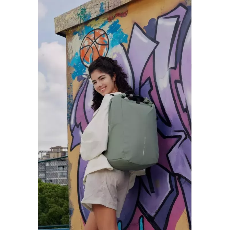 Portatīvā datora mugursoma XDDESIGN P706.2807 — ūdensizturīga pilsētas mugursoma, ledus zaļā krāsā