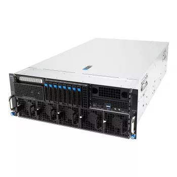 Rack server ASUS ESC8000A-E13P (4U) — LGA 6096, AMD EPYC, līdz 3 TB DDR5, 24 DIMM, 3200W barošanas bloks, 10GbE